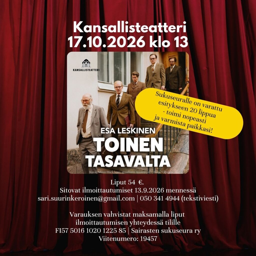 Kuvassa mainos teatteriesityksestä "Toinen tasavalta".